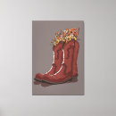 Search for cowboy boot canvas prints For her