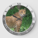 Search for cheetah print clocks Cat