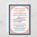 Search for navy blue and coral wedding invitations Vintage