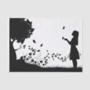 Search for tree silhouette tissue paper Black and white