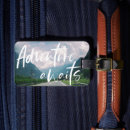 Search for adventure awaits luggage tags Quote