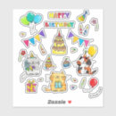 Search for birthday greeting stickers Cute