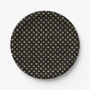 Search for black and gold polka dots paper plates Glam