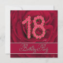 Search for red roses 18th birthday invitations Party