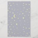 Search for moon and stars stationery paper Sky