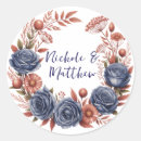Search for navy and coral wedding stickers Flowers