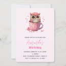 Search for pink owl birthday invitations Hearts