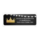 Search for gold crown return address labels Baby shower
