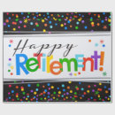 Search for happy retirement wrapping paper Colourful