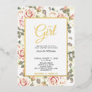Search for rose gold baby girl shower invitations Minimalist