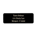 Search for creepy return address labels Black