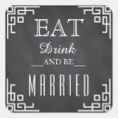 Search for eat drink and be married stickers Chalkboard