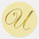 Search for monogram u stickers Gold
