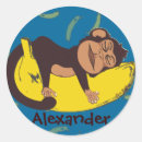 Search for cartoon banana stickers Monkey