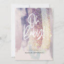 Search for purple glitter baby shower invitations Pink