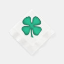 Search for st patricks day napkins 4 leaf clover