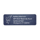 Search for blue hearts return address labels Blue and white