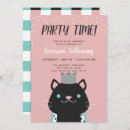 Search for black kitten birthday invitations Children