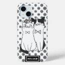 Search for love cats iphone cases Black and white