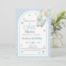 Search for goose birthday invitations Blue bow