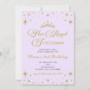 Search for princess 3rd birthday invitations Gold