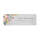 Search for beautiful blooms return address labels Elegant