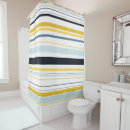 Search for yellow and gray shower curtains White