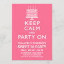 Search for keep calm and party on invitations Humour