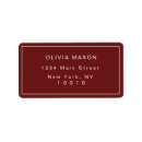 Search for red and white return address labels Minimalist
