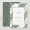 Search for green gold christmas invitations White