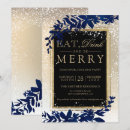 Search for navy gold christmas invitations Typography