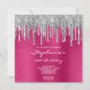 Search for fuchsia pink and silver invitations Elegant