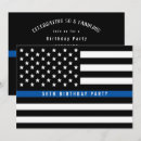 Search for police birthday invitations Thin blue line