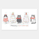 Search for for cat lovers rectangle stickers Xmas