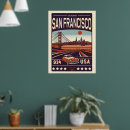 Search for vintage california posters Golden gate bridge