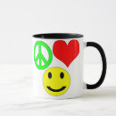Search for peace love happiness mugs Happy