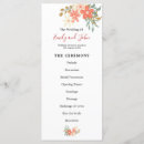 Search for coral wedding programmes Flowers