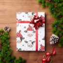 Search for black and white santa wrapping paper Red