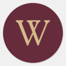 Search for burgundy monogram stickers Marsala