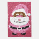 Search for pink christmas tea towels Santa claus