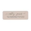 Search for pastel peach return address labels Modern typography