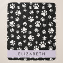 Search for black and white dog blankets Pattern of paws