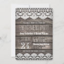Search for lace engagement party invitations Wood