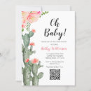 Search for pink cactus baby shower invitations Succulent