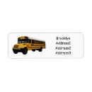 Search for school bus yellow return address labels Vehicle