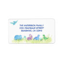 Search for cute dinosaur return address labels Birthday