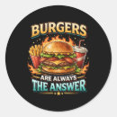 Search for hamburger and fries stickers Cheeseburger