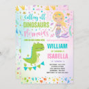 Search for boy girl twins invitations Dinosaur