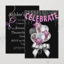 Search for purple black silver invitations Glitter