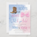 Search for boots or bows gender reveal invitations Shower